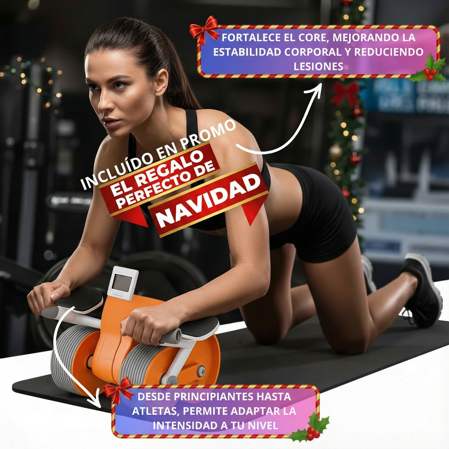 BoostRoll Pro™ – Rueda Abdominal con Efecto Rebote